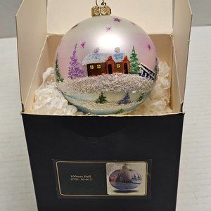 Komozja Family Poland Glass Christmas Tree Ornament Ball Winter Snow Village